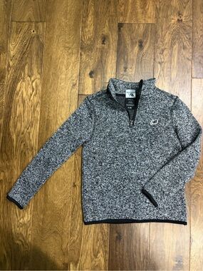New Balance Kids Size 7/8 Heather Gray Half-Zip Pullover